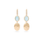 Marco Bicego Siviglia Yellow Gold Aquamarine and Diamond Accent Earrings