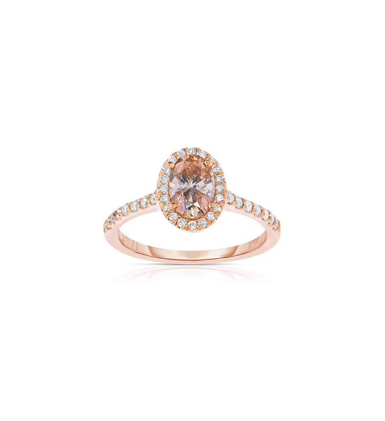 Sabel Collection Rose Gold Natural Brown Diamond Fashion Ring