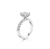 Round Diamond Hidden Halo Engagement Ring in Platinum