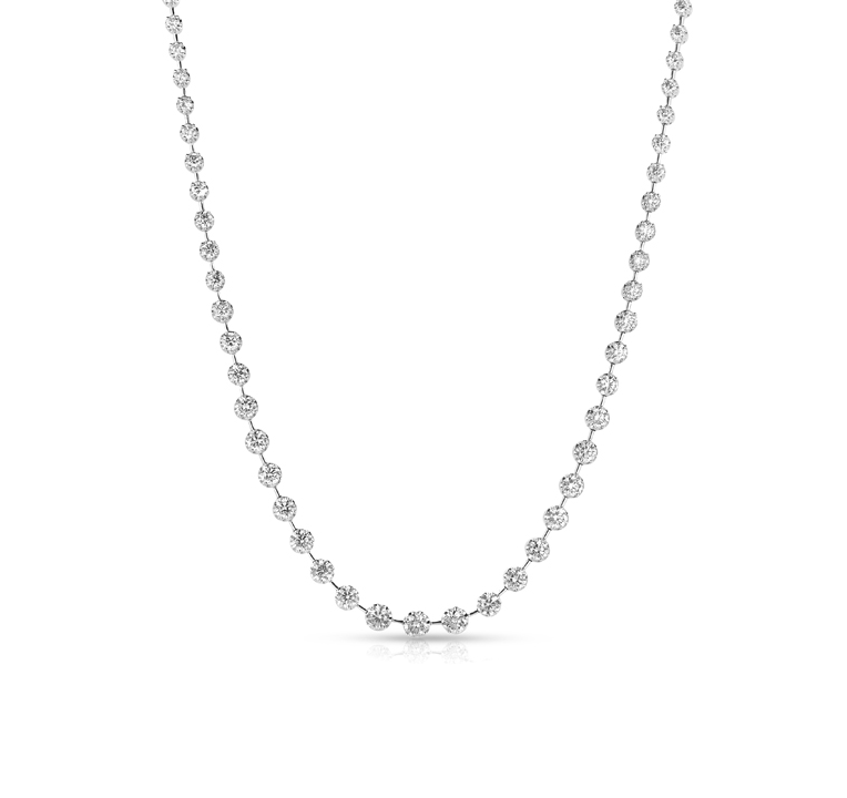 Sabel Collection White Gold Graduated Diamond Necklace