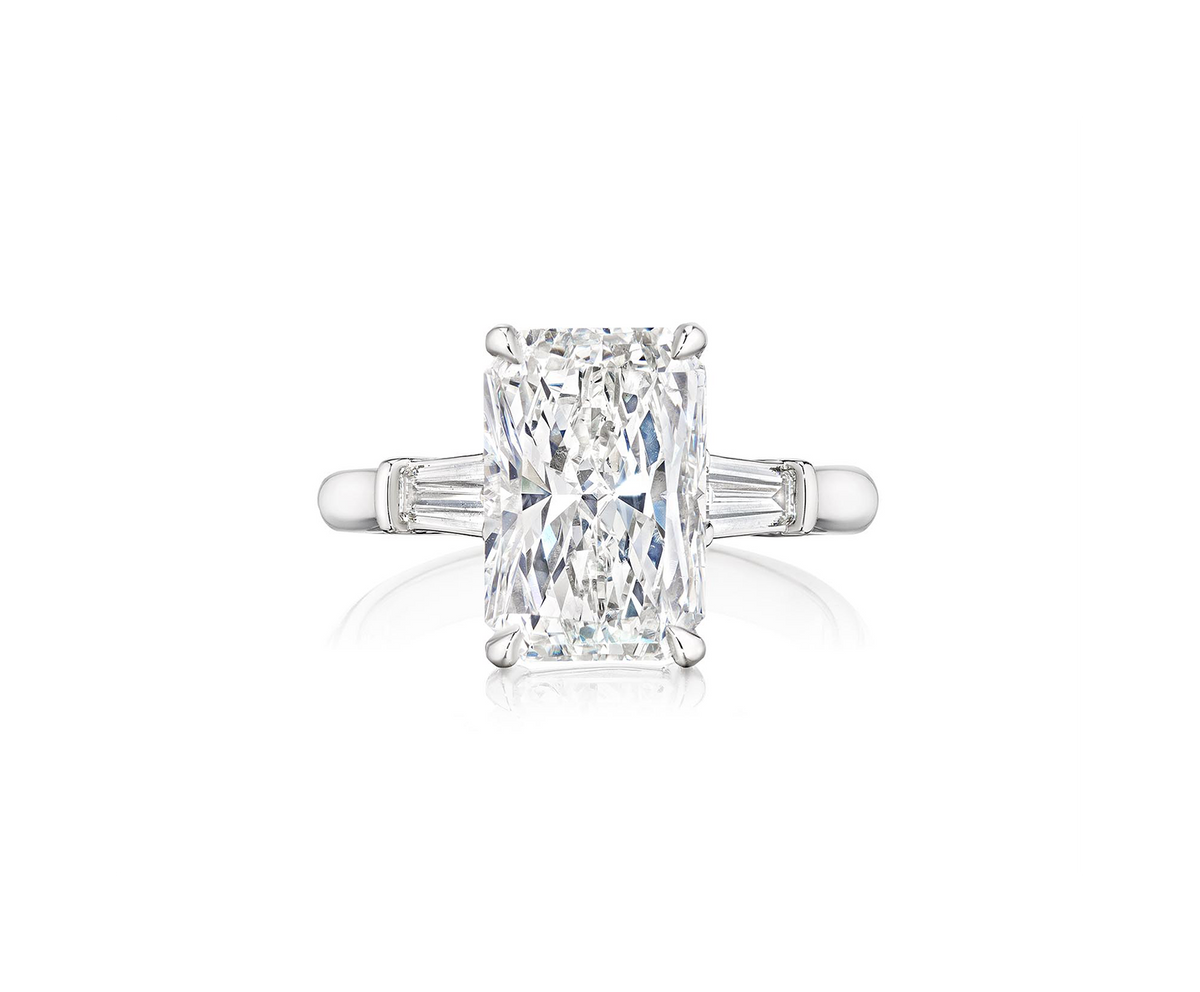 Platinum Radiant Cut Diamond Engagement Ring Fink's