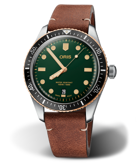 Oris Divers Sixty-Five Watch with Green Dial