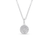 14K White Gold Reversible Blue Sapphire and Diamond Pendant Necklace
