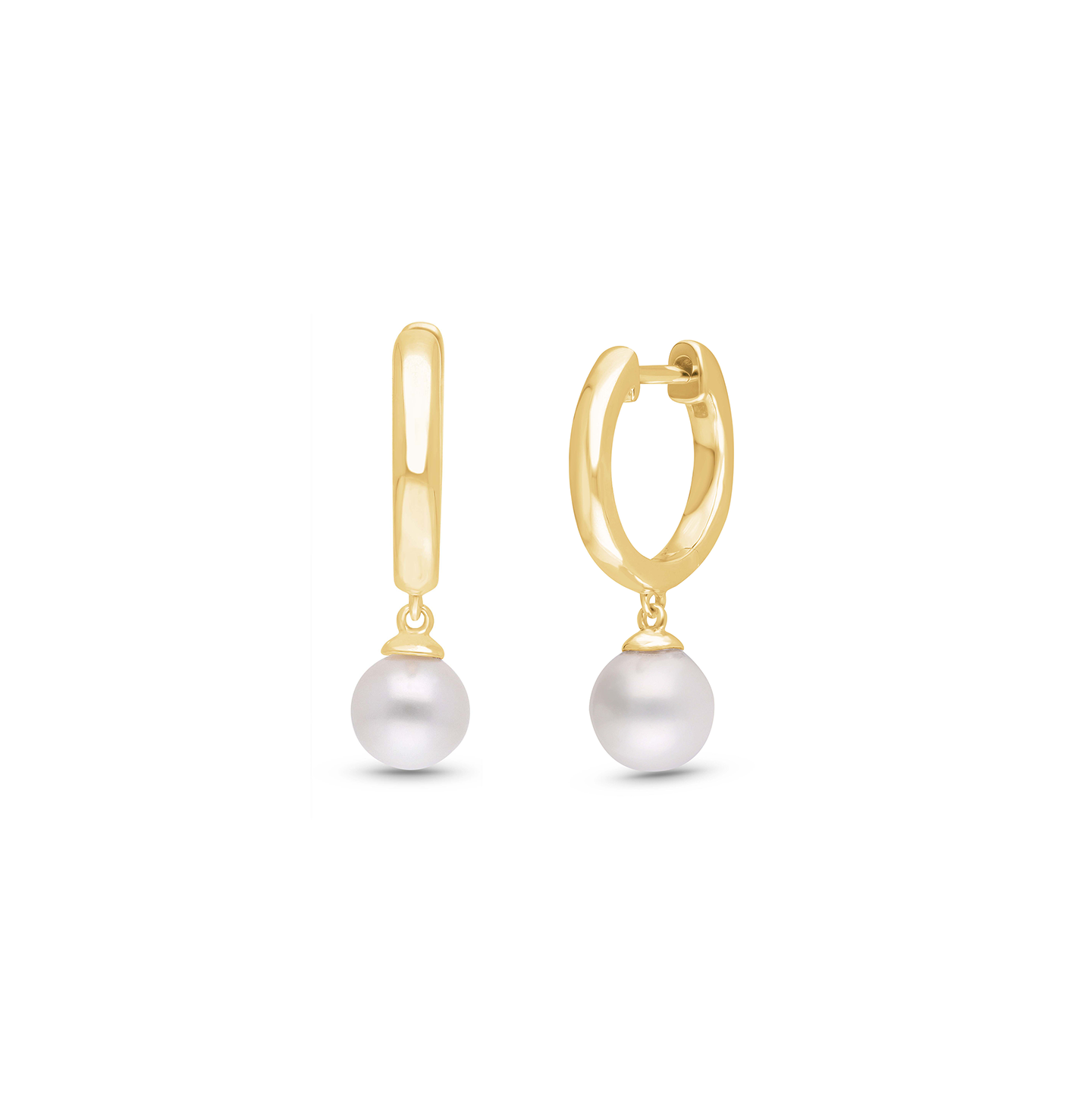 14K Yellow Gold Freshwater Pearl Drop Earrings