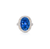 Sabel Collection Blue Tanzanite Ring with Diamonds in Yellow Gold