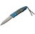 William Henry Blue Night Pocket Knife with Mammoth Tooth Fossil Inlay with Sapphire