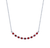 Sabel Collection White Gold Ruby and Diamond Smiley Bar Necklace