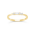Sabel Collection Yellow Gold Baguette and Round Diamond Stacking Ring