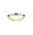 Yellow Gold Wedding Band with Marquise Cut Diamonds and Emeralds