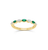 Yellow Gold Marquise Diamond and Emerald Ring
