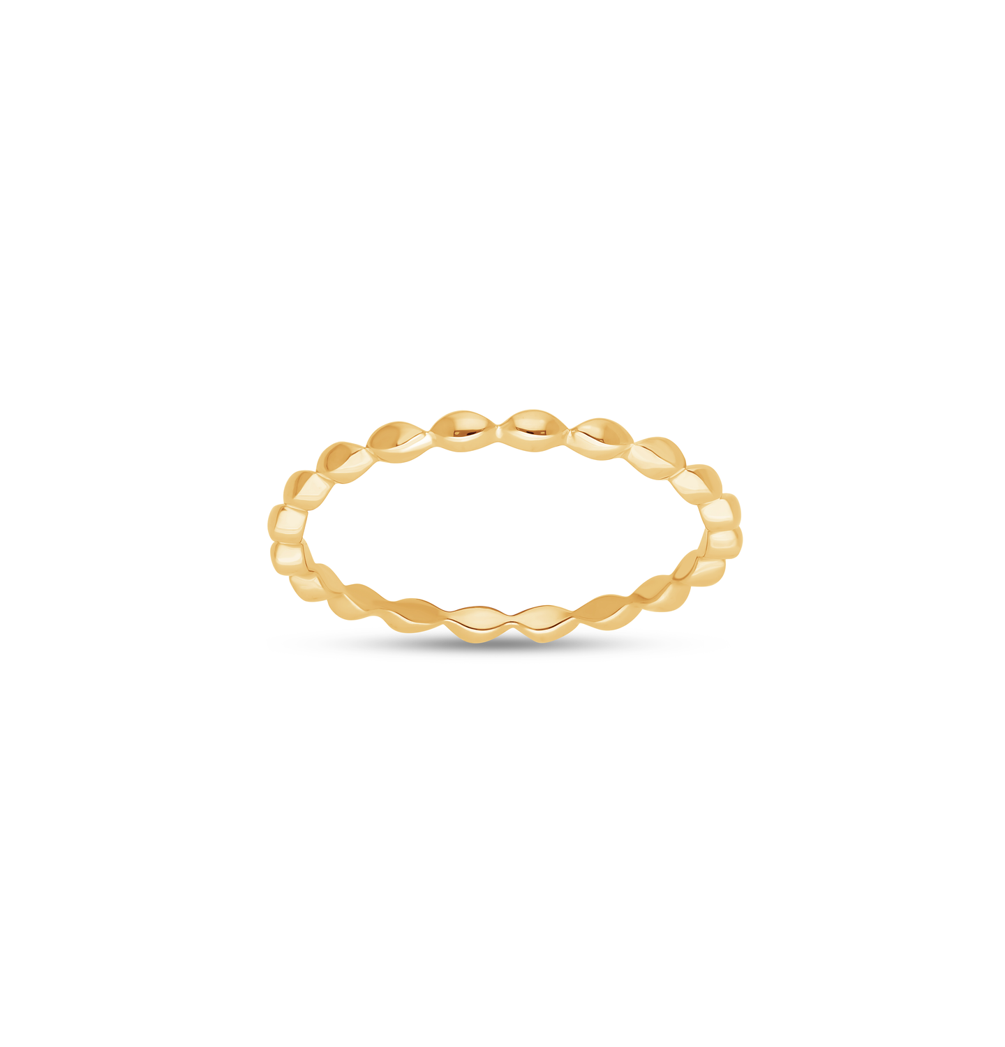 14K Yellow Gold Bubble Stacking Ring
