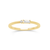 Sabel Collection Yellow Gold Baguette and Round Diamond Stacking Ring