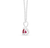 Sabel Collection White Gold Round Ruby and Diamond Pendant