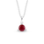 Sabel Collection White Gold Round Ruby and Diamond Pendant