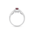 Sabel Collection White Gold Ruby and Round Diamond Ring
