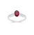 Sabel Collection White Gold Ruby and Round Diamond Ring