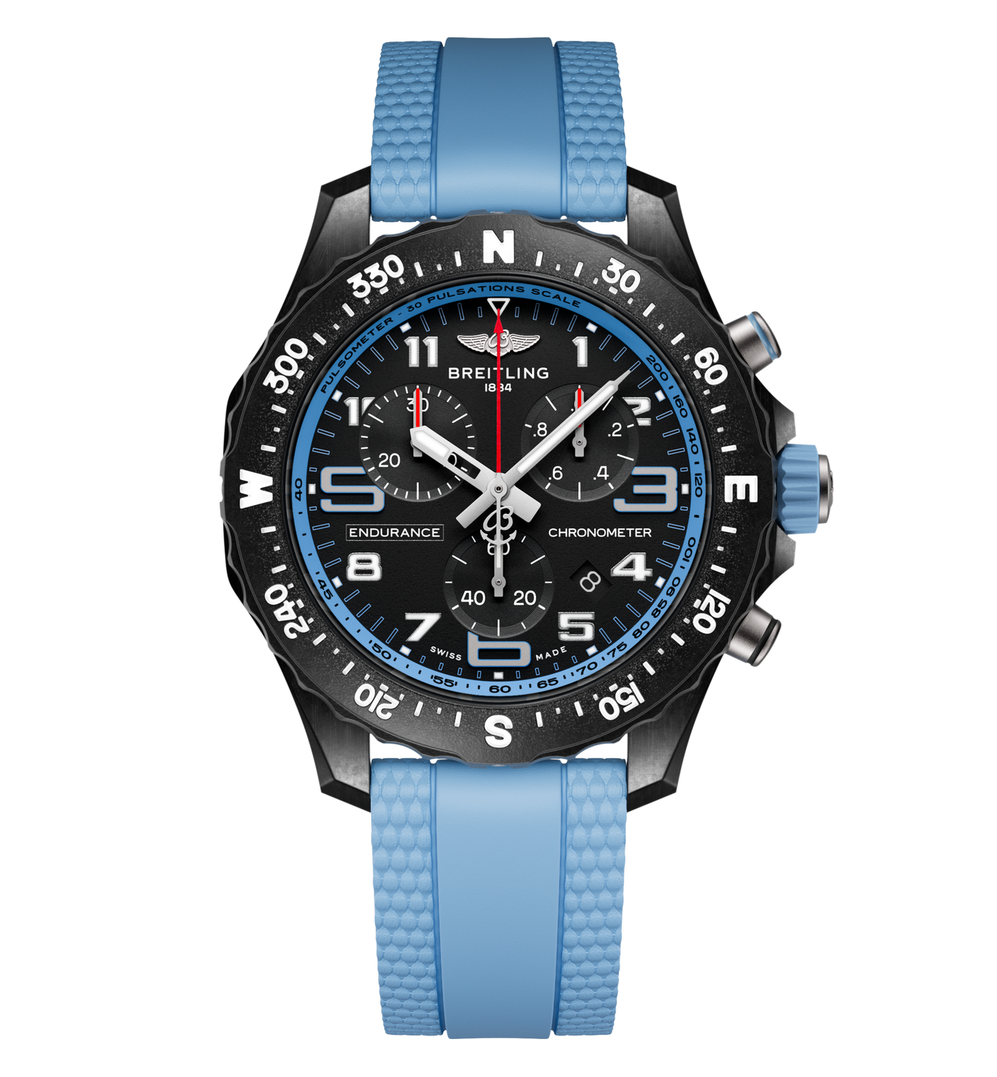 Breitling Endurance Pro 38 Watch Baby Blue Strap Fink s