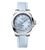 Longines Conquest 34mm Watch with Baby Blue Rubber Strap and Dial
