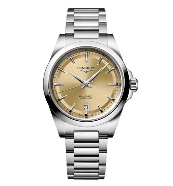 LONGINES Conquest 腕時計 イエロー　タイガース？　ジャンク LONGINES Conquest 腕時計 イエロー タイガース？ ジャンク