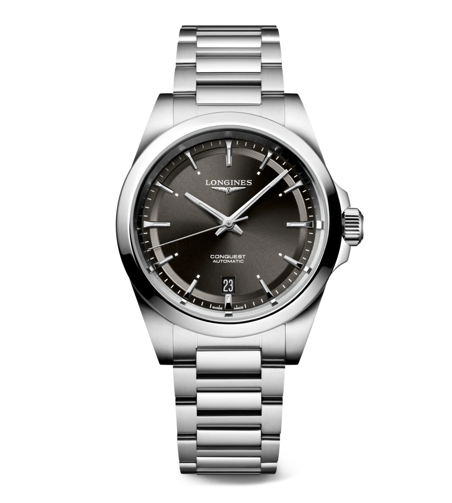 Longines Conquest 38mm Watch with Black Dial