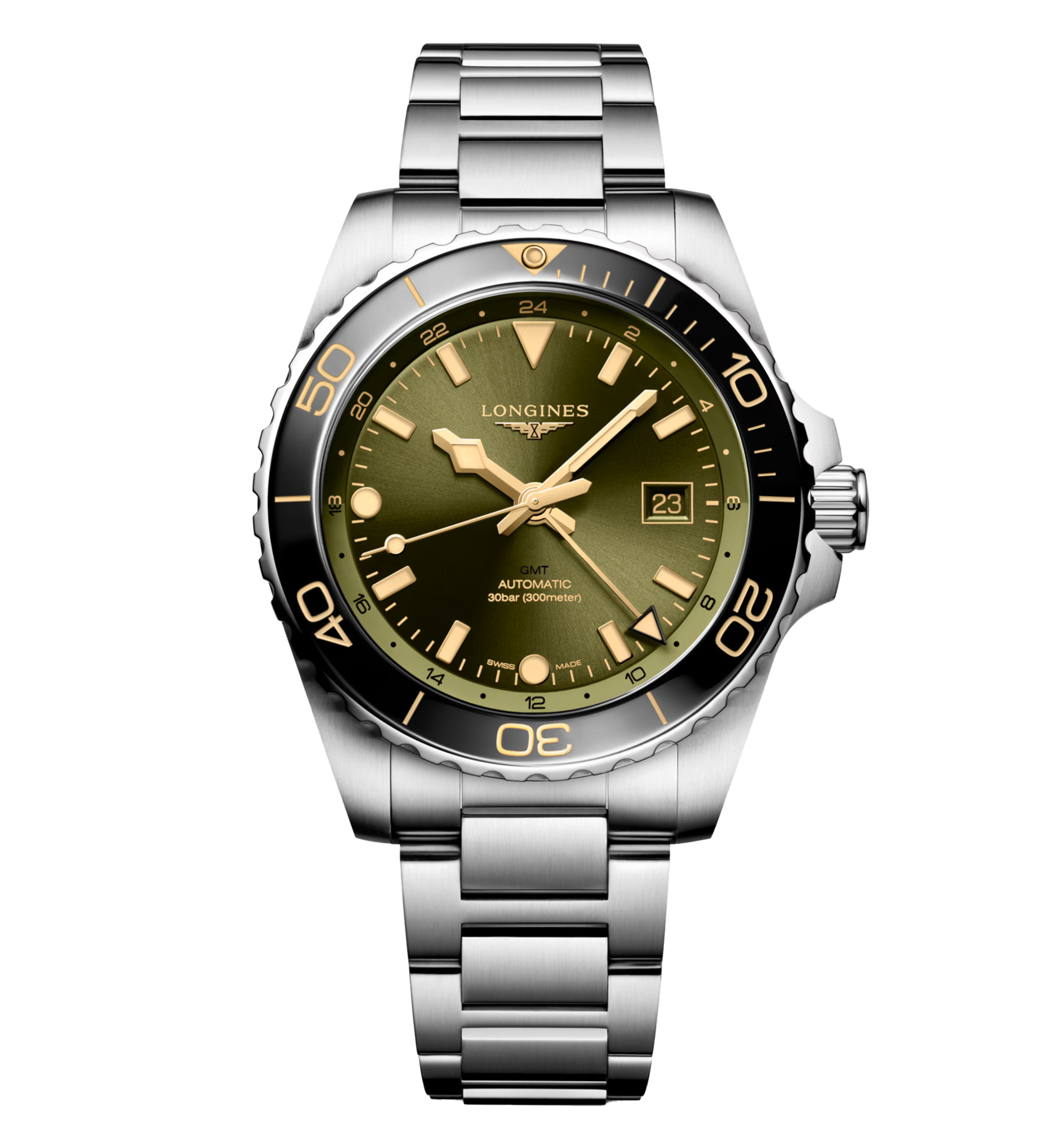 lvrkville　　　　　　 【中古】AQUAQUEST 4×3 カーキ Hydroconquest 43mm Watch with Green Dial | Longines | Fink's