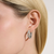 John Hardy Love Knot Sterling Silver Diamond Hoop Earrings, 16mm