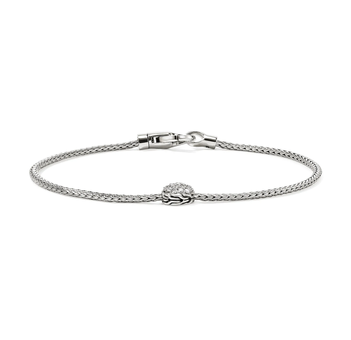 John Hardy Essentials Sterling Silver Pavé Diamond Bracelet