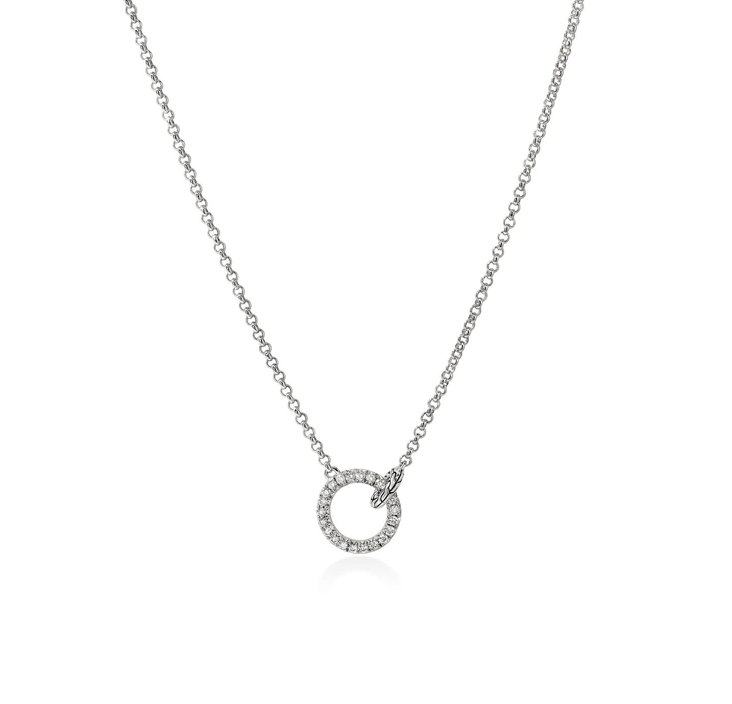 John Hardy Essentials Sterling Silver Pavé Diamond Pendant