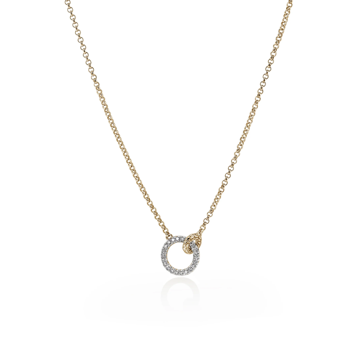 John Hardy Essentials Yellow Gold Pavé Diamond Pendant