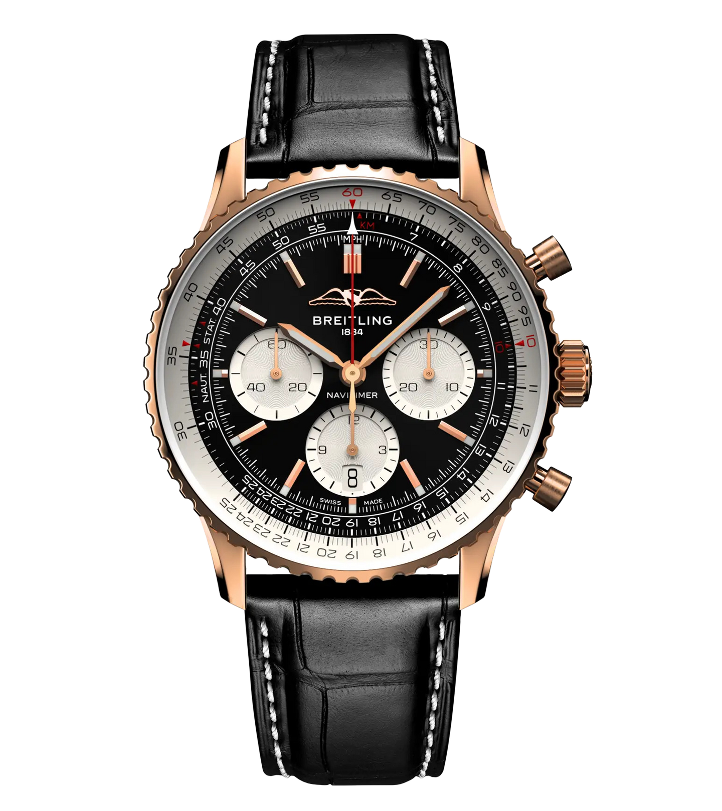 Breitling Navitimer B01 Chronograph 43 Watch with Black Dial