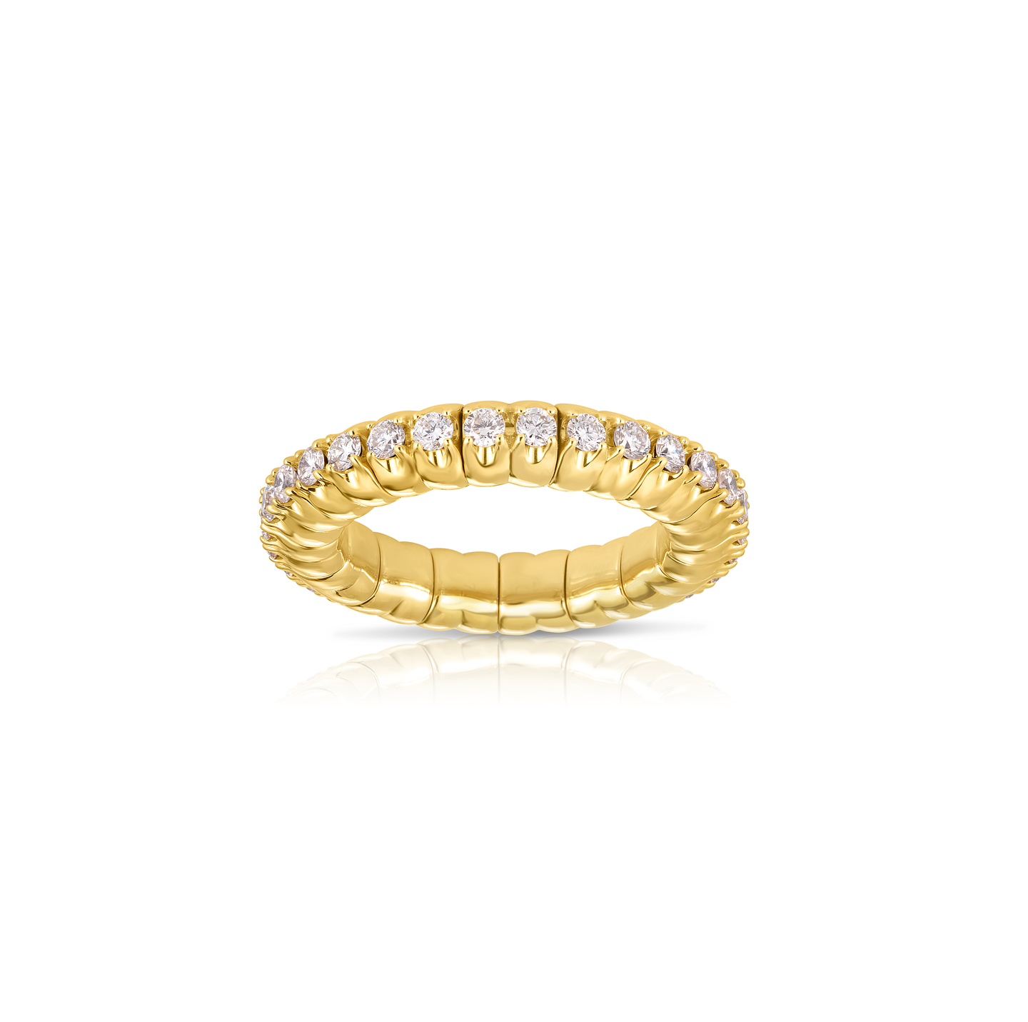 Sabel Collection Yellow Gold Diamond Stretch Band