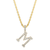 Sabel Collection Yellow Gold Diamond M Initial Pendant