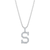 Sabel Collection White Gold Diamond S Initial Pendant