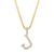 Sabel Collection Yellow Gold Diamond J Initial Pendant