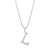 Sabel Collection White Gold Diamond L Initial Pendant