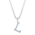 Sabel Collection White Gold Diamond L Initial Pendant