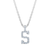 Sabel Collection White Gold Diamond S Initial Pendant