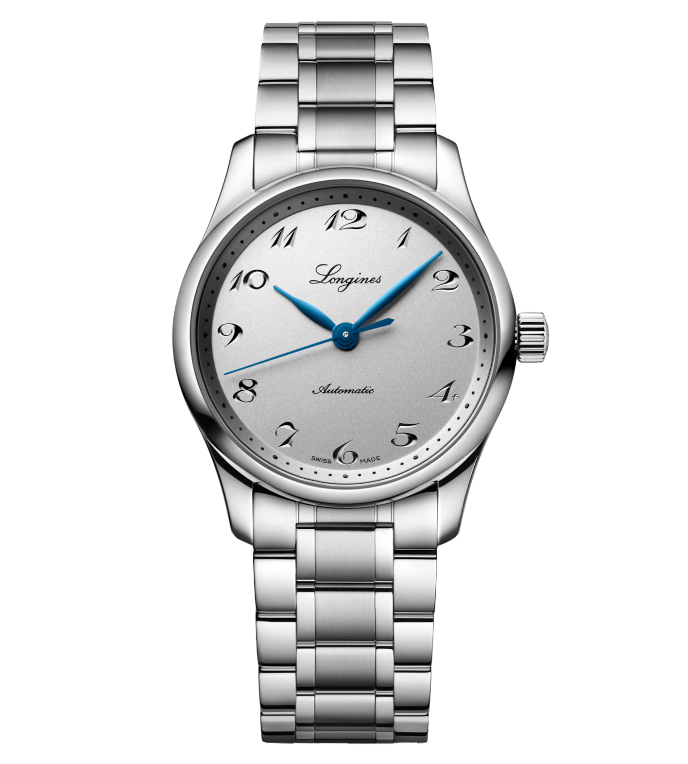 Longines Master 34mm Watch with Blued Steel Hands