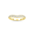 Sabel Collection Yellow Gold Diamond Curved Band