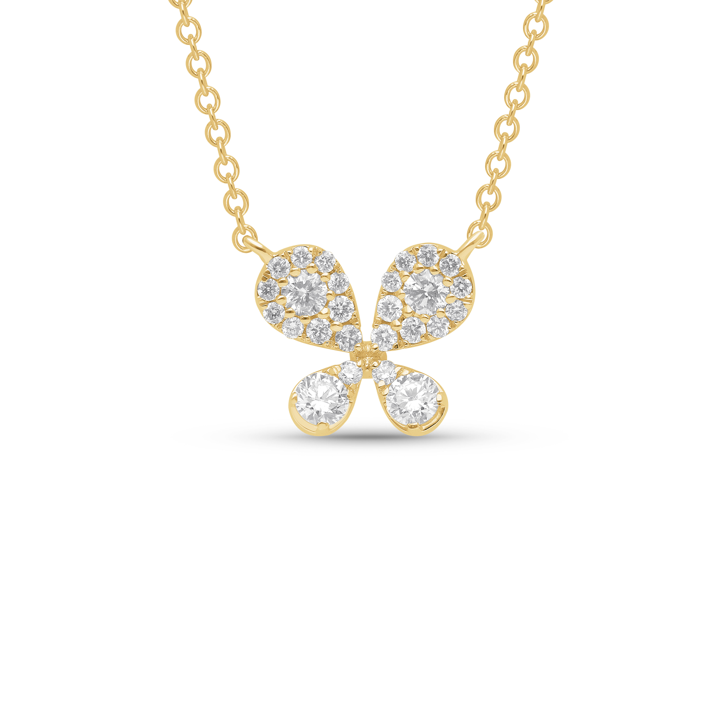 Sabel Collection Yellow Gold Diamond Butterfly Pendant