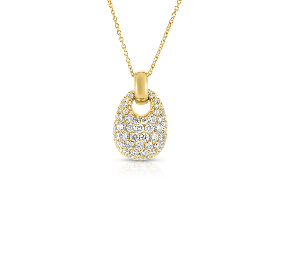 Sabel Collection Yellow Gold Pavé Diamond Pendant