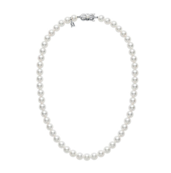 Mikimoto White Gold Pearl Choker Necklace | Fink's