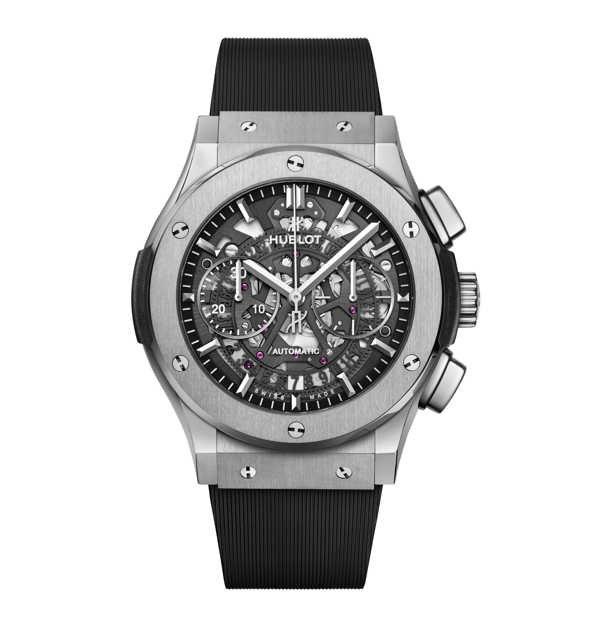 Hublot Classic Fusion Aerofusion Titanium, 45mm with Black Rubber Strap