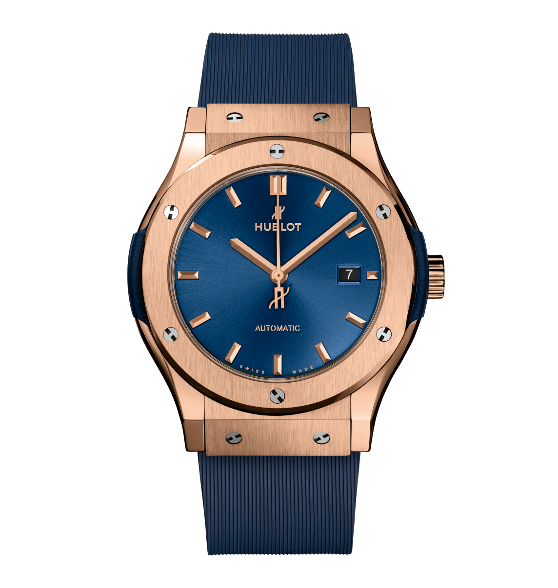 Hublot Classic Fusion King Gold Blue Watch with Blue Dial
