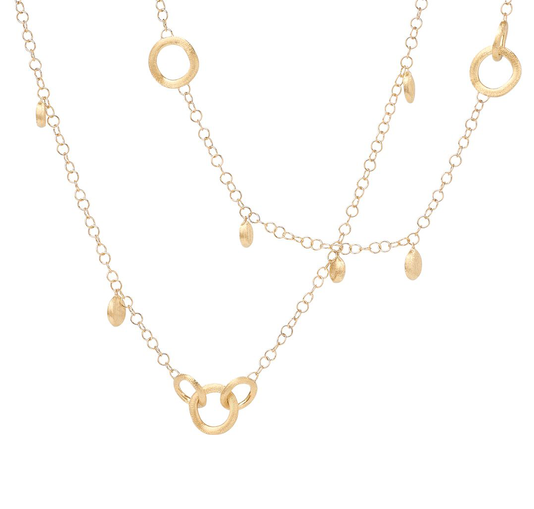 Marco Bicego Jaipur Yellow Gold Link and Charm Long Necklace
