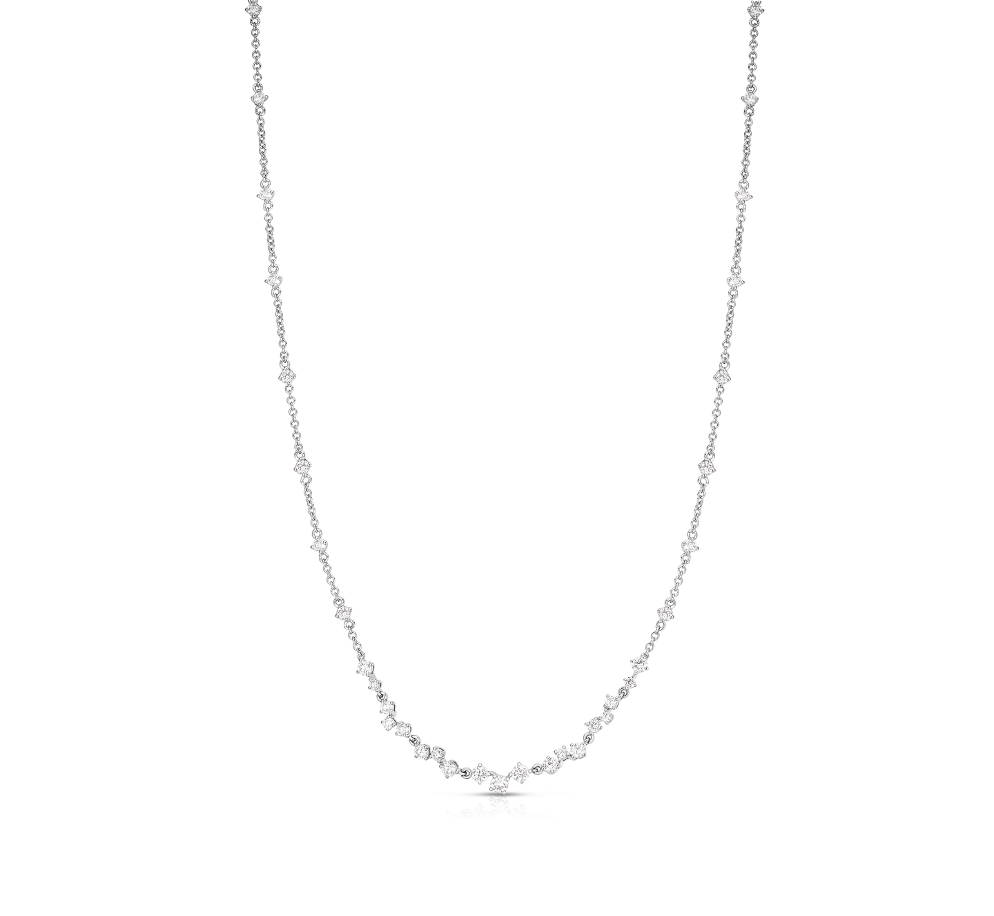 Sabel Collection 14K White Gold Scattered Diamond Necklace