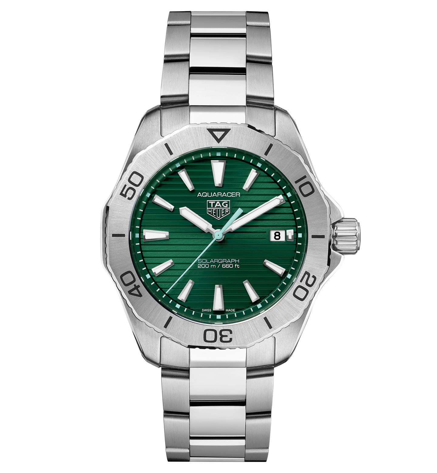 TAG Heuer Aquaracer Professional 200 Solargraph Watch with Green Dial