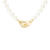 Dinh Van Menottes Yellow Gold Pearl Small Necklace