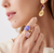 Marco Bicego Lunaria Yellow Gold Charoite Ring on model