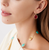 Marco Bicego Lunaria Drop Earrings with Thulite and Diamond Accent